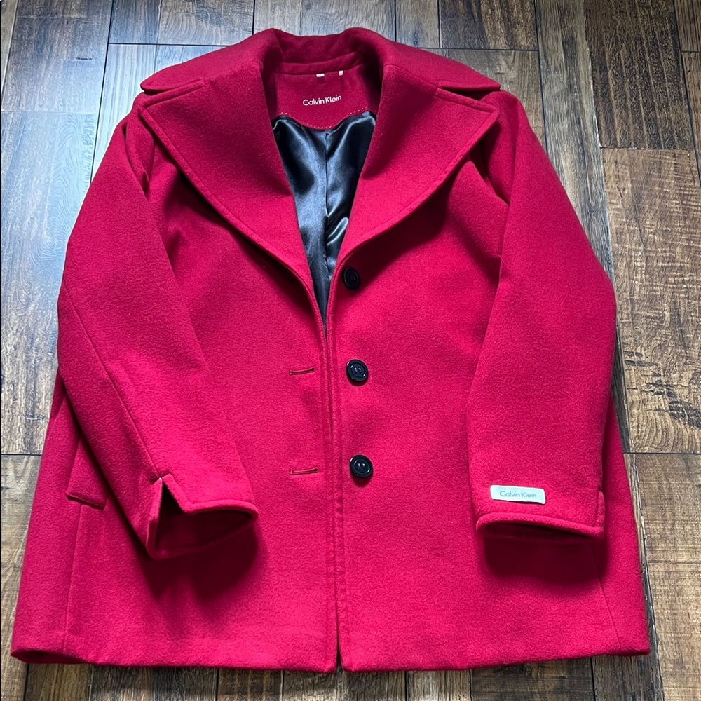 Calvin Klein Vibrant Red Coat
